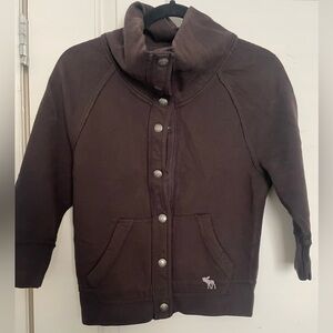 Abercrombie cropped fleece jacket